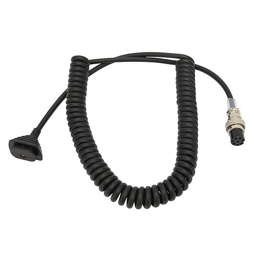 ciciglow Replacement Hand Microphone Cable for DR-03 DR-06 DR-135 DR-235 DR-435 DR-635, Stretchable Speaker Mic Cable Cord Plug and Play