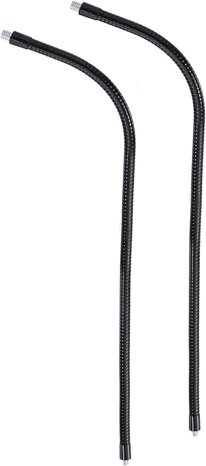Awclub 12-Inch Flexible Gooseneck Tubing, 1/4"-20 Male to Male Thread Universal Arm Gooseneck Extension Holder for Microphone, Tripod Phone, Camera, LED Video Lights 2 Pack