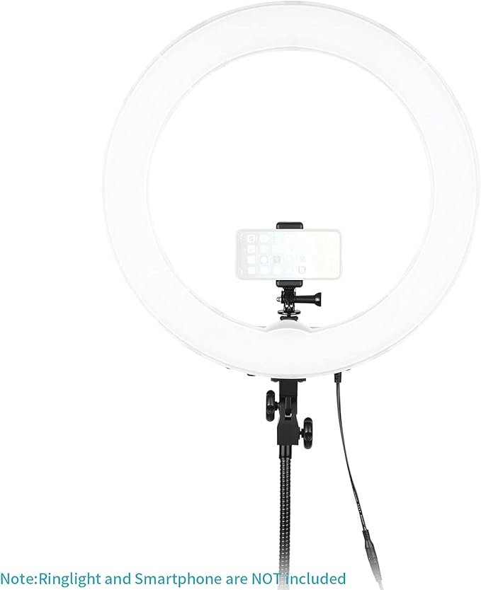 NEEWER Phone Holder/Hot Shoe Mount Adapter Kit Action Camera Mount Compatible with GoPro Hero 12 11 10 9 8 7 6 5 DJI OSMO Action 4 3 2 iPhone 15 Pro Max 14 13 Pro Samsung S23 for DSLRs Ring Light