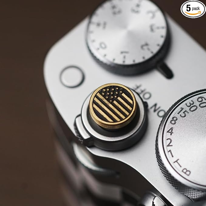 Soft Release Button for Fujifilm X100V, X100F, X100T, Xpro3 & Xpro2, X-T3, X-T2, X-E3, X-E2s, X-E2, X-T30, X-T20 (Brass)