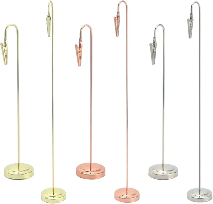 Photo Holder with Clips Note Place Card Photo Stand Memo Clips Place for Cards Name Memo Clip Postcard for Cards