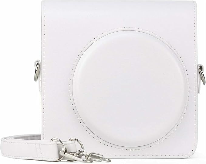 Fujifilm Instax Square Film Twin Pack (40 Exposures) with Case and Storage Box Bundle (White) (4 Items)