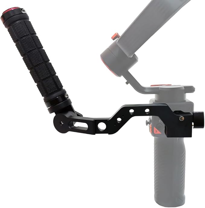 Bracket Stand Cell Phone Stabilizer Carrying Pot Handle Accessory Compatible with Hohem MT2 M6 with 1/4 3/8 Mounting Hole Cold Shoe Mount (Round Handle)