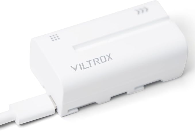VILTROX 2 Pack 2200mAh USB-C Port Rechargeable Li-ion Battery NP-F550 for Video Conference Light VILTROX 116T 200T Ring Light