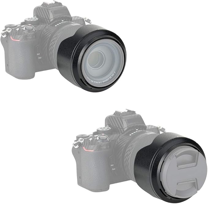 Reversible Lens Hood Shade for Nikon NIKKOR Z DX 50-250mm f/4.5-6.3 VR Lens and NIKKOR Z 50mm f/1.8 S Lens Replaces HB-90A HB-90 Lens Hood Available to Attach 62mm Filter & Lens Cap