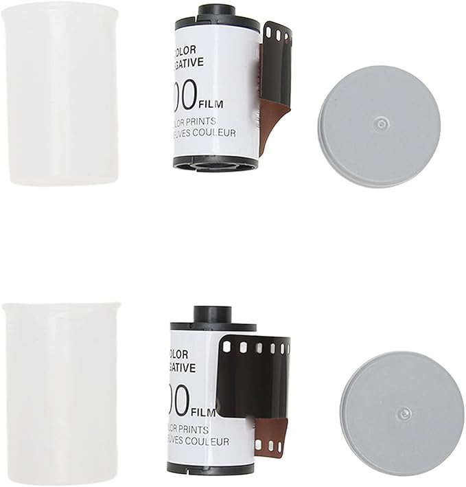 2 Rolls 35mm Camera Color Film ISO 200, High Saturation HD Color Negative Film, 8 Exposures per Roll for 135 Cameras, Ideal for Portraits and Low Light Photography