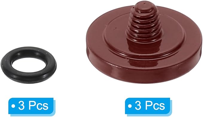 PATIKIL Camera Shutter Button, 3 Pack Soft Shutter Release Button Pure Copper Camera Button Concave Suitable for Nikon for Fujifilm for Leica DSLR/SLR Camera, Dark Red