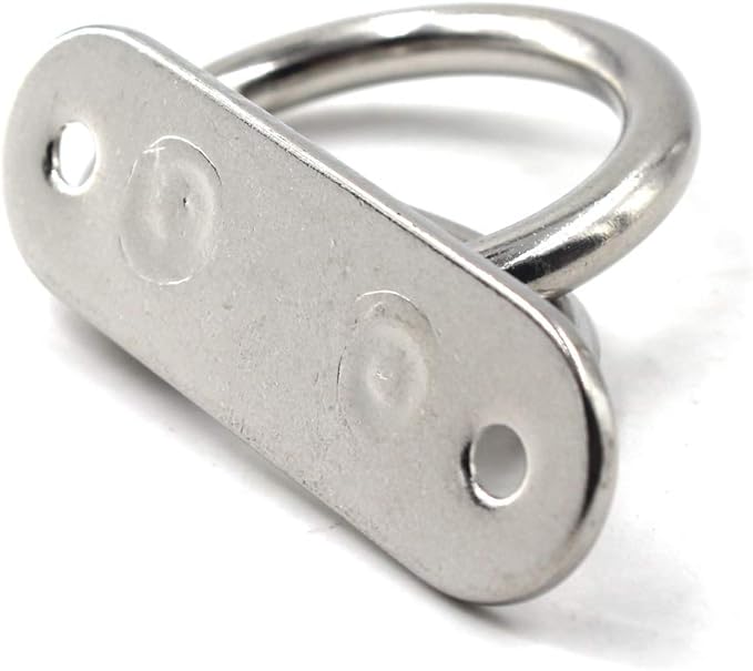 304 Stainless Steel Eye Pad Plate Anchor Mount with Ring 5/16" 8mm Great for Yoga Swings Hammocks/Boat Rigging/Marine Deck Hardware/Suspension Training Straps