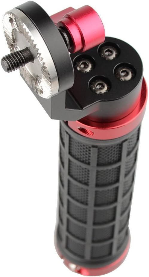 CAMVATE Aluminum Rosette Rubber Handle Grip for Rosette Standard Accessory(Red,M6 Thread,31.8 mm) - 1445
