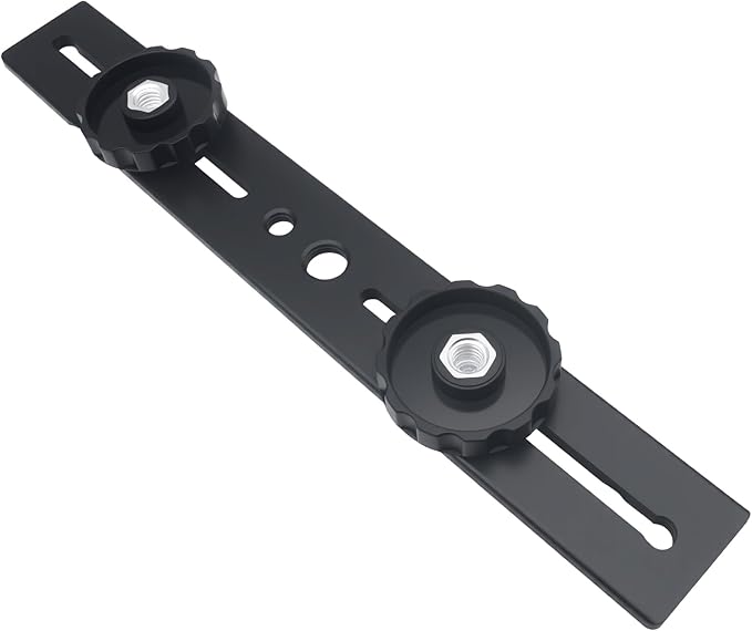 SYCZIOHU Dual Camera Flash Mount Bracket 20CM Tripod Mount Extension Bar with 1/4'' Screw Hot Shoe Mount for Fill Light and SLR Camera (Black)