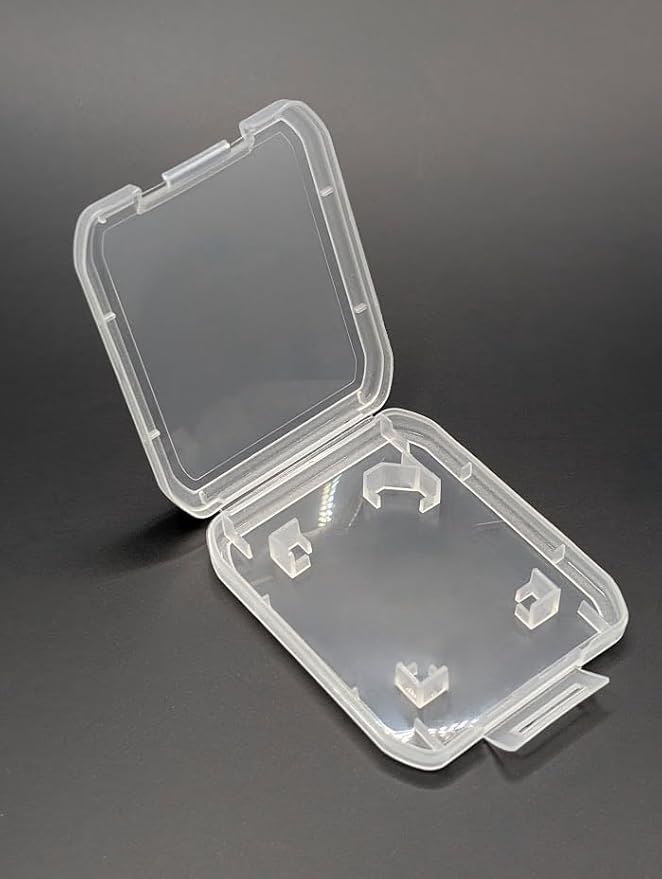 GoRAM (10 Pack) Clear Hard Plastic Case Holder for SD/SDHC/SDXC Cards (Case Only, Memory Card Not Included)