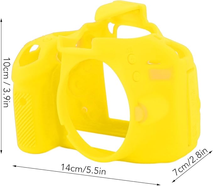 Goshyda Silicone Camera Case for Nikon D3100, Shock Proof Rubber Protective Body Skin Cover Bag for Nikon D3100 (Yellow)