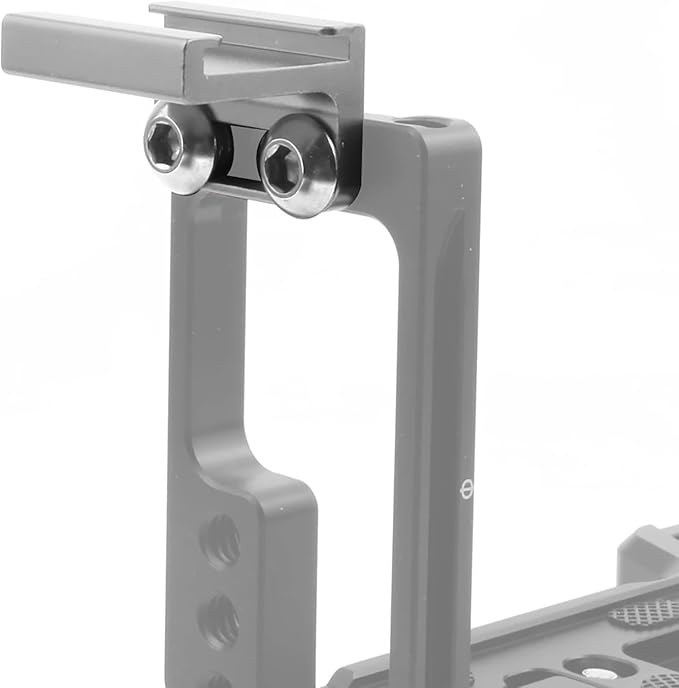 Cold Shoe Mount Adapter 90 Degree for Camera Attach Side Cage Quick Release L Bracket Plate Handle 1/4" Screws
