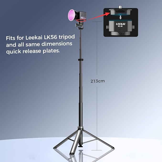 Leekai Quick Release Plate Top with 1/4” Screw Adapter, Tripod Claw Quick Release System Plate Mount for Tripod Camera (Only Top Plate, No Base)