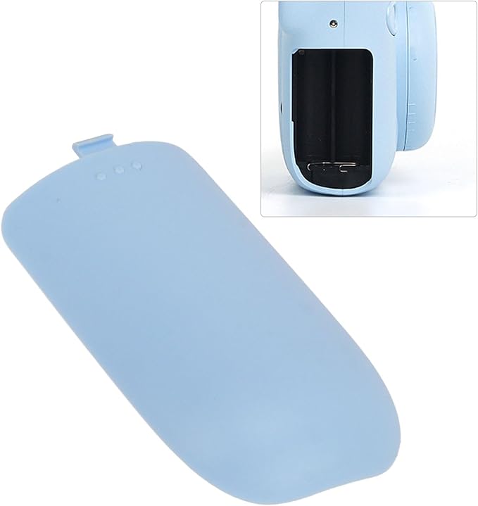 Yoidesu Camera Battery Door Cover Replacement for Mini 12, Portable Battery Side Cover Protective Lid Battery Compartment Replacement Lid Cover for Mini 12 Instant Camera (Blue)