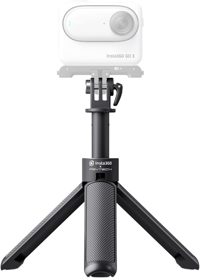Insta360 Mini 2-in-1 Tripod, Lightweight Selfie Stick and Tripod, Compatible with Insta360 Ace/GO/Link/X Series, Black