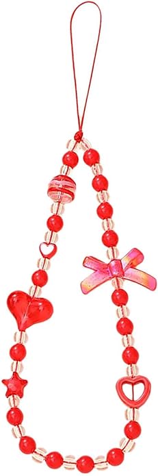 Beaded Phone Charm Lanyard Strap Girly Style Fixed Beads Pearl Lanyards