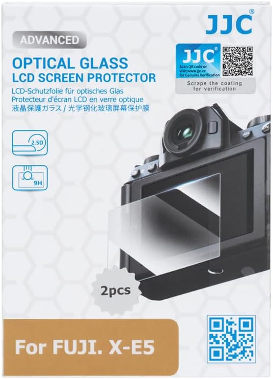 (2 Pack) Fuji X-E5 Screen Protector, 9H Ultra Clear Tempered Glass Protector Cover LCD Display Film Fits for Fuji X-E5 Mirrorless Digital Camera, 0.3mm Anti-Fingerprint Anti-Scratch Water-resistant