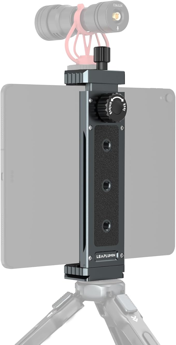 Tripod Mount Adapter for iPad, Aluminum Tripod Mount Holder for Tablet,Tablet Tripod Mount with 1/4" Screw,Universal Tripod Mount for iPad Mini,Compatible with 4.7"-12.9" Most Tablet