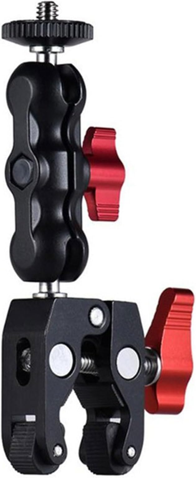 Super Clamp Camera Clamp Mount Monitors 360 Ballhead Magics Arm Double Ballhead Adapter for DSLR Camera/LED Lights