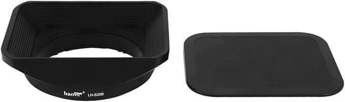 Haoge LH-S35B Bayonet Square Metal Lens Hood Shade with Cap for Sony Sonnar T FE 35mm F2.8 ZA SEL35F28Z and Sonnar T FE 55mm F1.8 ZA SEL55F18Z Lens