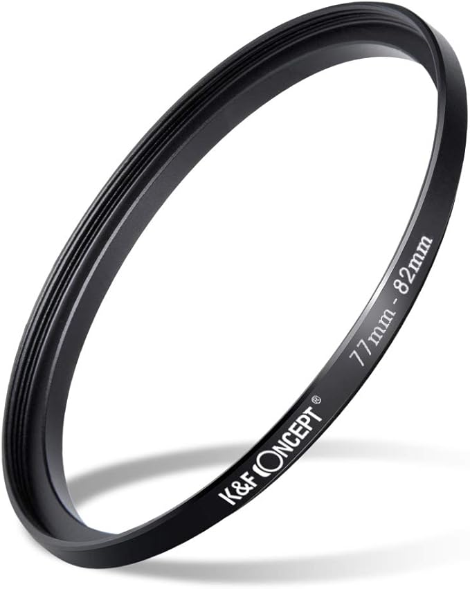 K&F CONCEPT 11pcs Metal Stepping Rings Step Up Ring Set 26-30MM 30-37MM 37-43MM 43-52MM 52-55MM 55-58MM 58-62MM 62-67MM 67-72MM 72-77MM 77-82MM Compatible with Canon Nikon DSLR Cameras Lens