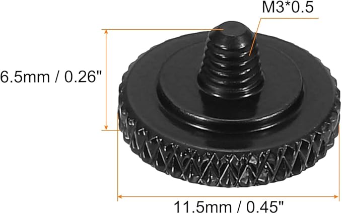 PATIKIL Camera Shutter Button, 4 Pack Soft Shutter Release Button Pure Copper Camera Button Knurled Suitable for Nikon for Fujifilm for Leica DSLR/SLR Camera, Black