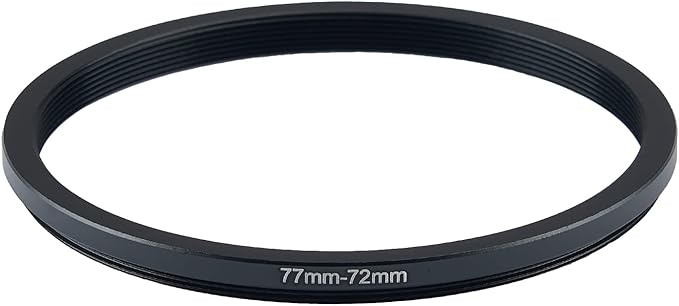77mm to 72mm Step-Down Rings Filter Adapter for All Brands UV ND CPL Metal Step-Down Rings Adapter Filter