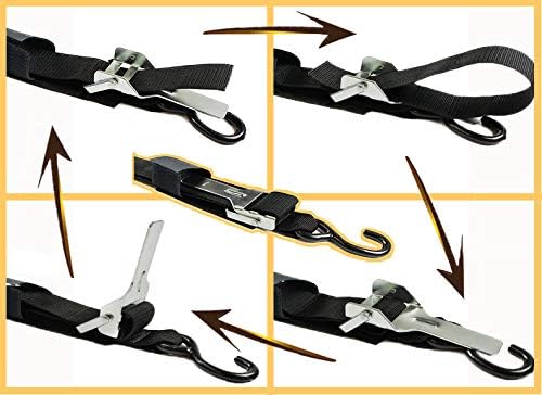 DC Cargo Mall 2" x 84" Transom Tie Down Straps – Heavy-Duty Boat Trailer Straps for Bass Boats, Jet Skis & More, Secure Fit, Easy to Use - Marine Boat Accessories
