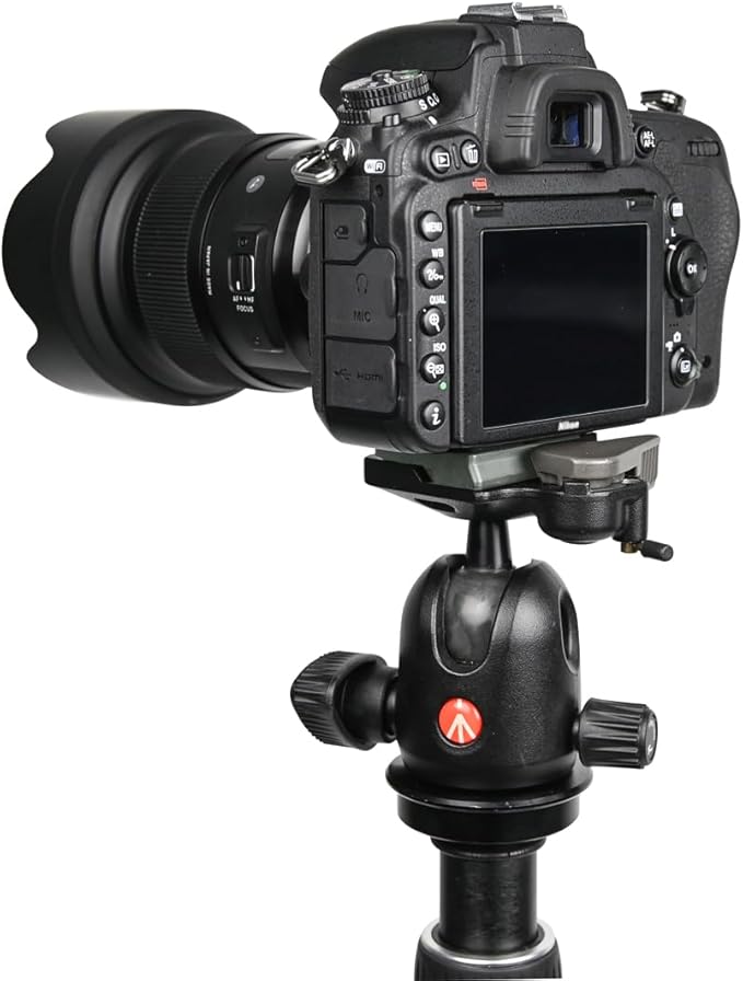 SIOTI 200PL-14 Quick Release Plate to RC/RC2/XPRO, 200PL-14 QR, Compatible for Manfr0tt0 Tripods Head with RC/RC2/XPRO Rapid Connect System (Gray)