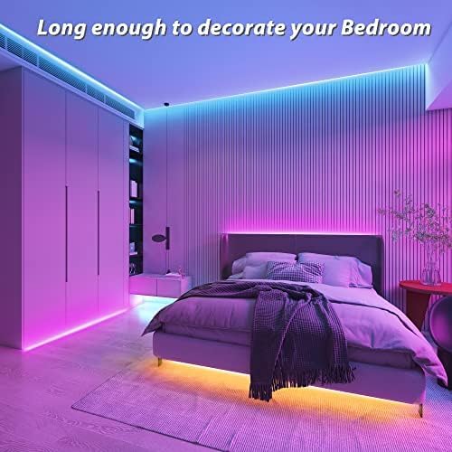 190FT Led Lights for Bedroom, Color Changing RGB Led Strip Lights Indoor, Music Sync Led Light Strip with Remote and App Control, DIY Led Lights for Room Home Decor Ambient Lighting (2 * 95FT)