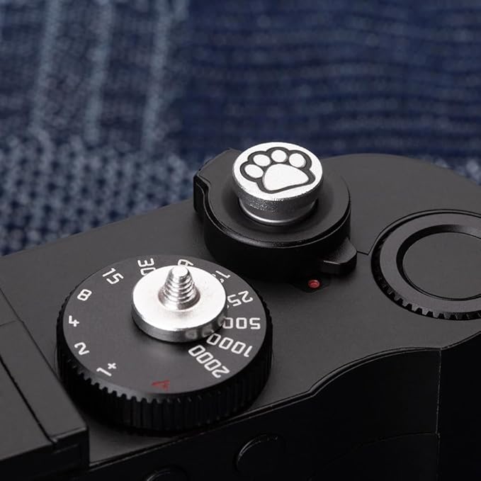 Camera Shutter Button Compatible with FUJIFILM X-T5 X-T4 X-T20 X-T30 X-T200 X-PRO2 ，,Soft Release Button for laica M9 (Cats paw2)