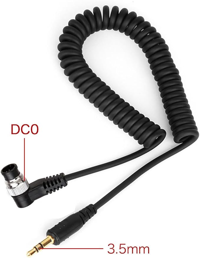 Pixel 3.5mm-DC0 Cable Release Wire Release Remote Shutter Release Cable TW-283 Connection Cable Flash Trigger Cable for Nikon D800 D800E D810 D850 D700 D500