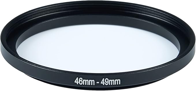 46mm to 49mm Step-Up Ring Filter Adapter for All Brands UV ND CPL Metal Ring Step-Up Rings Adapter Filter (46mm-49mm)