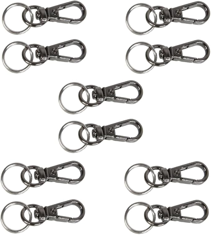 Foto&Tech Small Quick Release Adapter Clip for Camera with Round Lugs for Camera Strap, 33lb Breaking Force (5 Set, Gray)