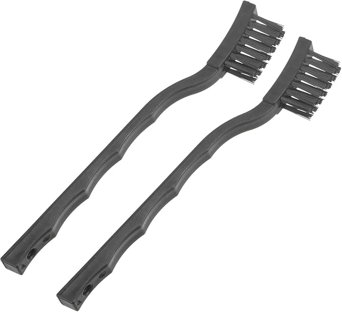 uxcell 2 Pcs Anti Static ESD Brush Portable Plastic Handle Nylon Lab Cleaning Brushes for Electronics Keyboard PCB BGA Repair Soldering, 15x30mm Bristles
