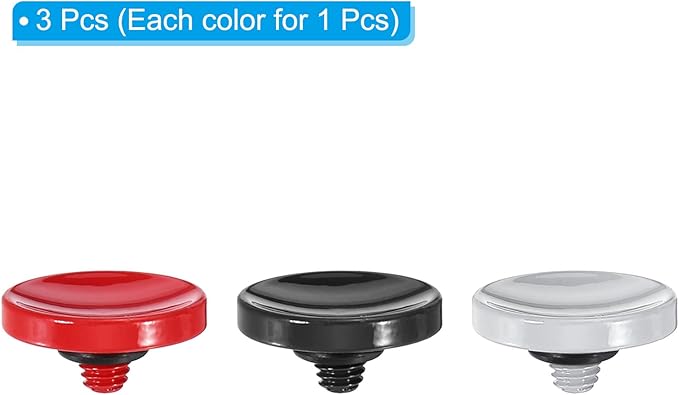 PATIKIL Camera Shutter Button, 3 Pack Soft Shutter Release Button Pure Copper Camera Button Concave, for Nikon for Fujifilm for Leica Red/Black/Silver