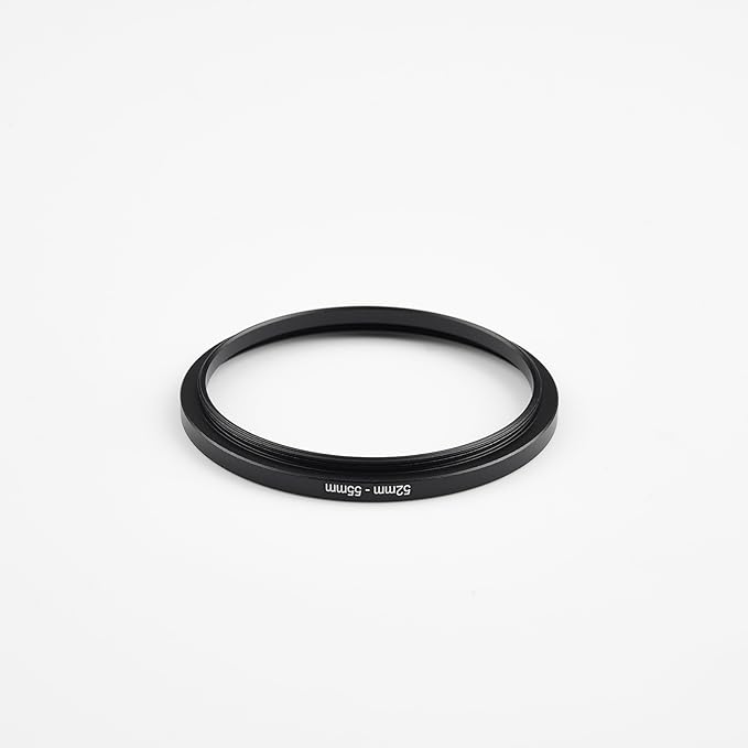 52mm to 55mm Step-Up Ring Filter Adapter,for All Brands UV ND CPL, Metal Ring Step-Up Rings Adapter Filter (52mm-55mm)