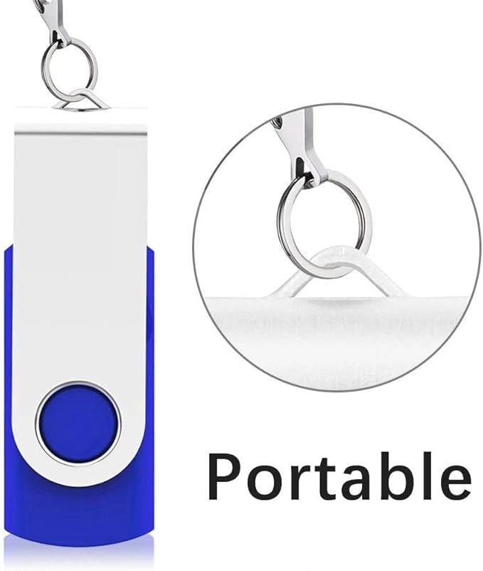 Generic10 X 8 GB USB Flash Drive USB 2.0 Thumb Drive Memory Pen Stick Jump Drive Keychain Design (10Pack Blue, 8GB)