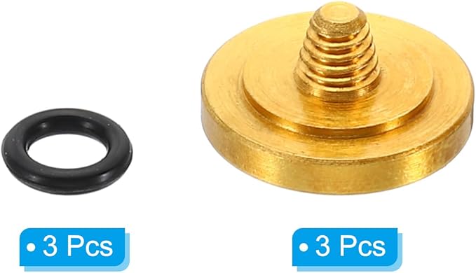 PATIKIL Camera Shutter Button, 3 Pack Soft Shutter Release Button Pure Copper Camera Button Concave Suitable for Nikon for Fujifilm for Leica DSLR/SLR Camera, Golden