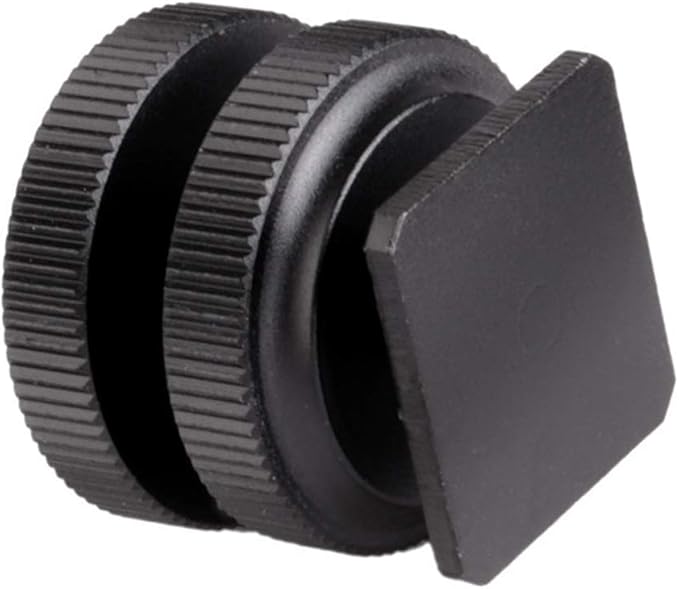 Fotasy 5 Packs Hot Shoe to 1/4 Adapter, Black, Portable Electronic Device Mount, Compatible with Canon, Nikon, Sony, Fujifilm DSLR Cameras
