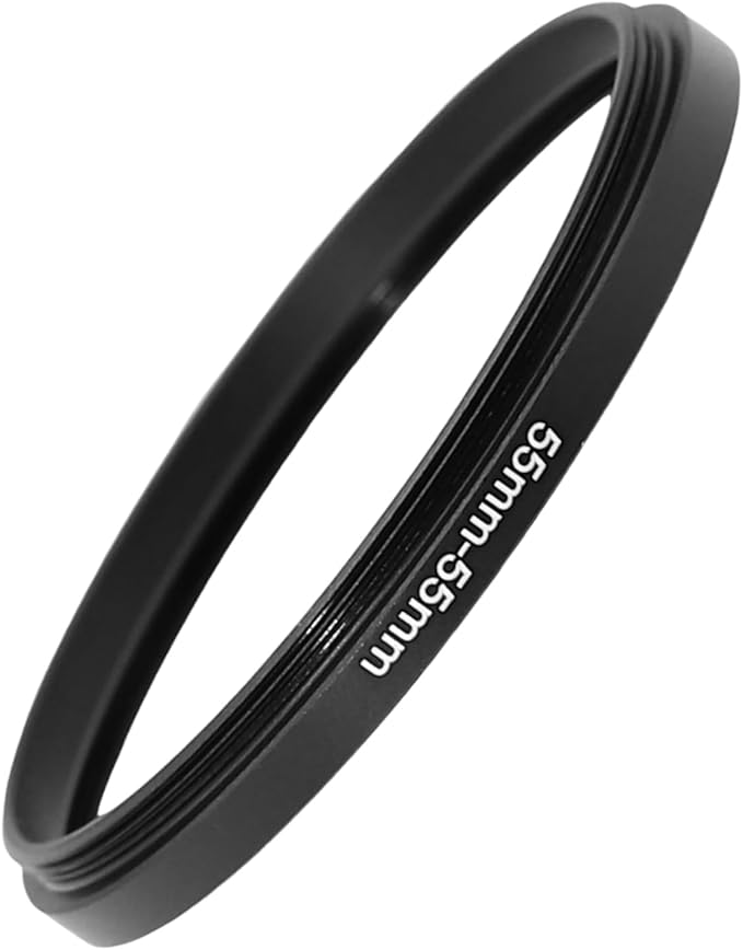 55-43/46/49/52/55/58/62/67/72/77mm Step Up & Step Down Filter Ring Adapter for Camera ND/UV/CPL (55-55mm)