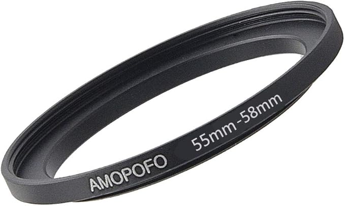 55 to 58mm Camera Filter Ring /55mm to 58mm Step-Up Ring Filter Adapter for 58mm UV,ND,CPL,Metal Step Up Ring