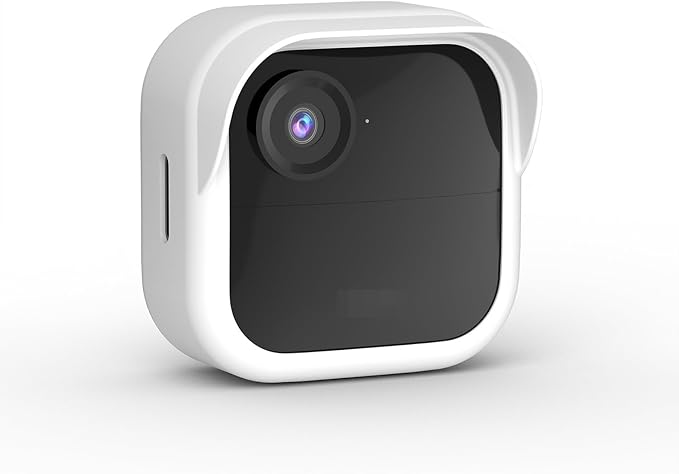 Silicone Case Cover for All-New Blink Outdoor 4 (4th Gen) - Weatherproof Protective Skin Cover with Hat Brim for All-New Blink Outdoor 4 & 2K Smart Security Camera (White, 1 Pack)