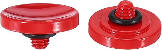 PATIKIL Camera Shutter Button, 2 Pack Soft Shutter Release Button Pure Copper Camera Button Concave Suitable for Nikon for Fujifilm for Leica DSLR/SLR Camera, Red