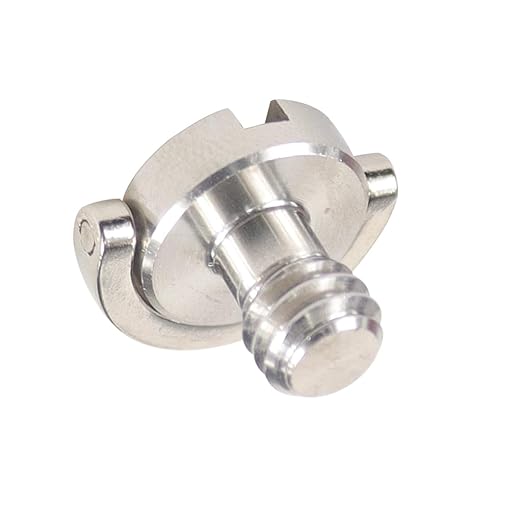 Camera Screw 1/4 Inch D-Ring Nickel Plated Iron Screw Quick Release Plate Mount Tripod Accessories for DSLR Camera Tripod Monopod Strap Mount Screw