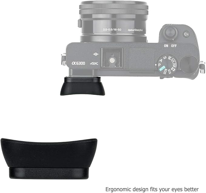 Kiorafoto Soft Silicon Camera Viewfinder Eyecup Eyepiece Eyeshade for Sony A6000 A6100 A6300 Eye Cup Protector Replaces Sony FDA-EP10