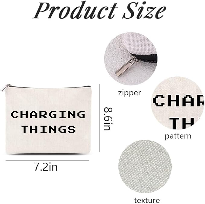 Charger Cable Organizer Bag Case Pouch Small Airplane Travel Essentials Plugs Chargers Cord Electronics Case Storage Tech Bags Christmas Gifts for Traveller Gamer Business Vacation Travel Gadgets
