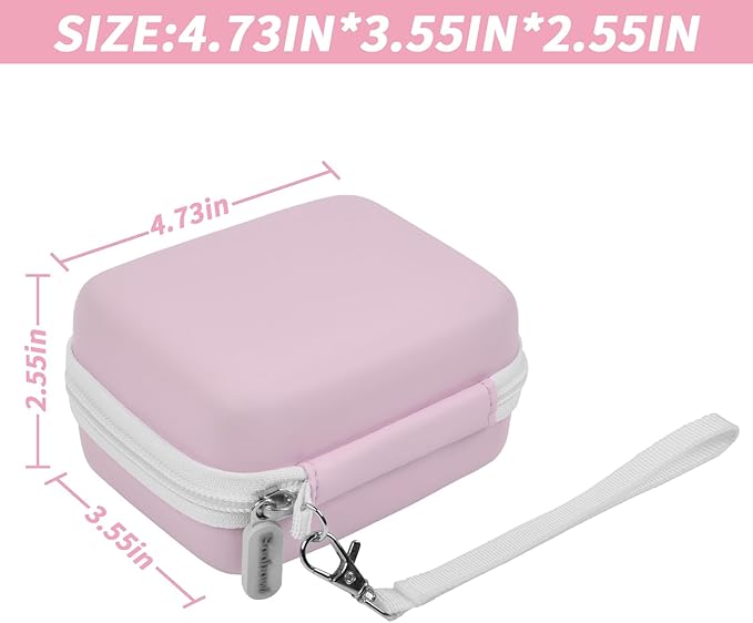 Boobowl Digital Camera Case Compatible with CAMKORY/for Lecnippy/for Lecran/for KODAK PIXPRO/for Qumcou/for WONNIE Point & Shoot Cameras, Small Compact Camera Pouch for SD Card Accessories (Pink)