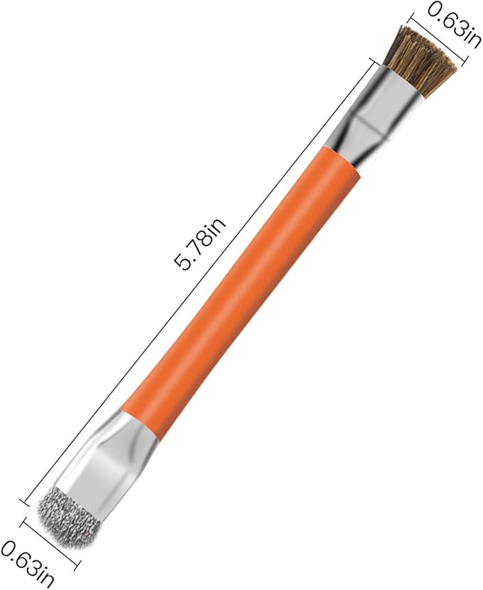 GTHUNDER 2pcs Phone Motherboard IC Cleaning Brush,Double Head Anti-Static ESD Safe Hard Brush,Motherboard Cleaning Tools Cleaning Brush for Cleaning Computer,Mobile Phone,Watch etc（Orange